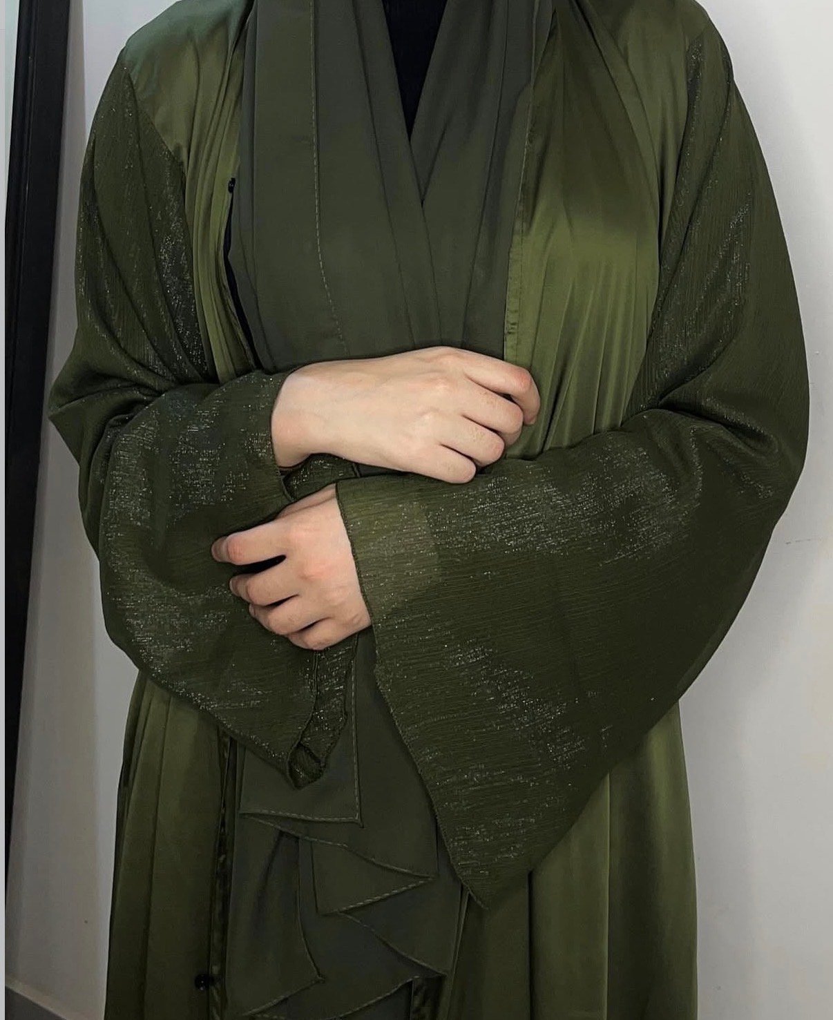 عبايه الاورغنزا لون زيتي