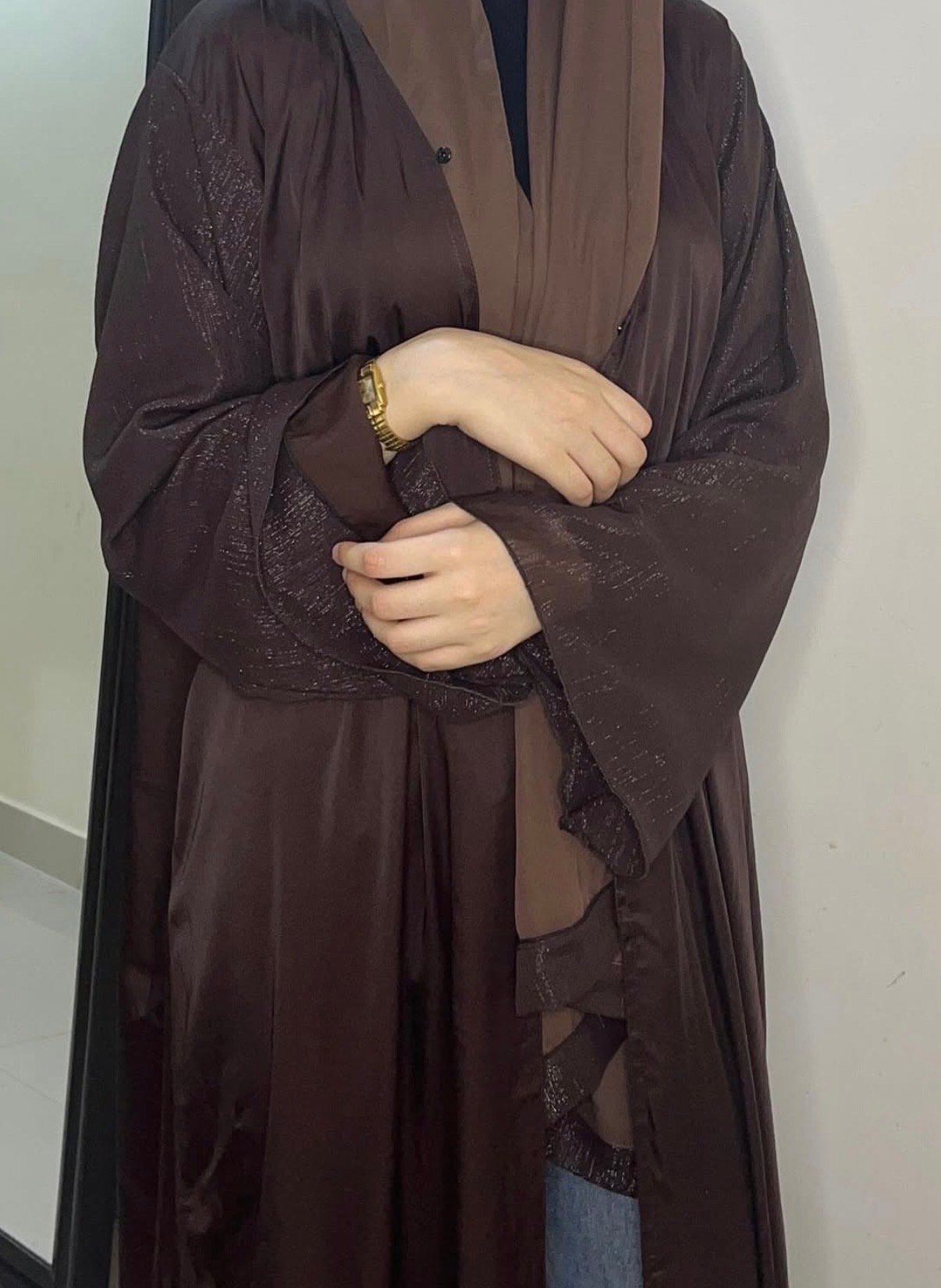 عبايه الاورغنزا لون بني - الصورة 3