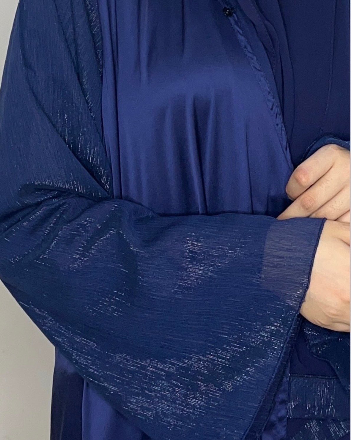 عبايه الاورغنزا لون كحلي - الصورة 3