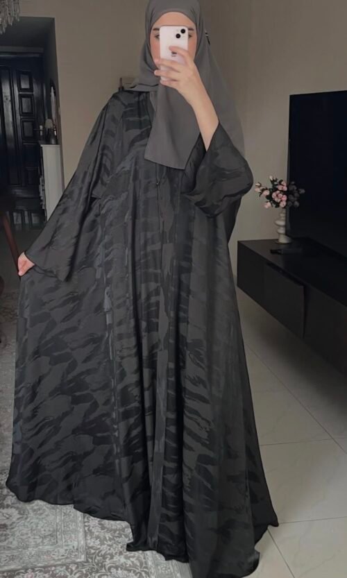 عبايه غيمه لون زيتي