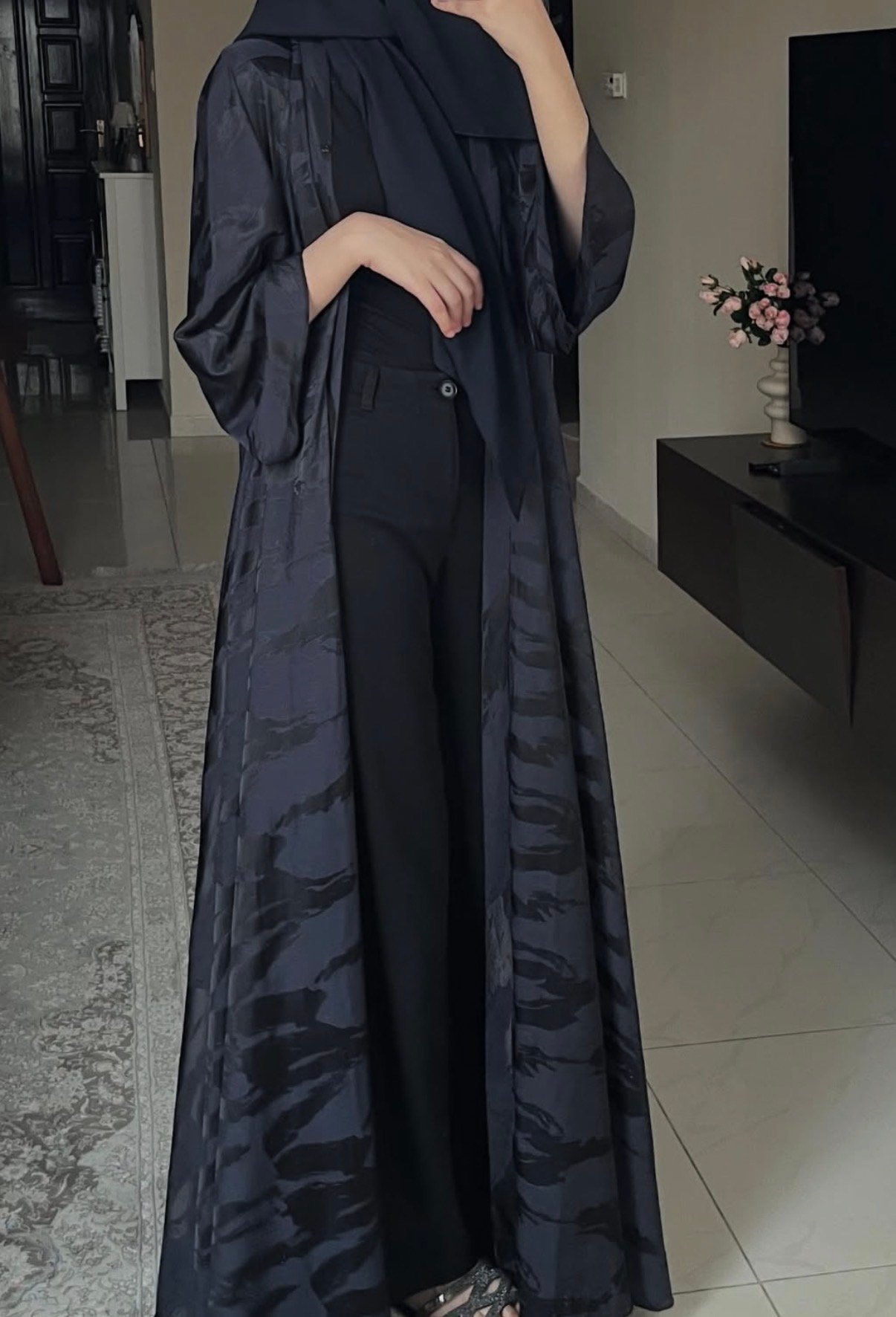 عبايه غيمه لون كحلي - الصورة 3