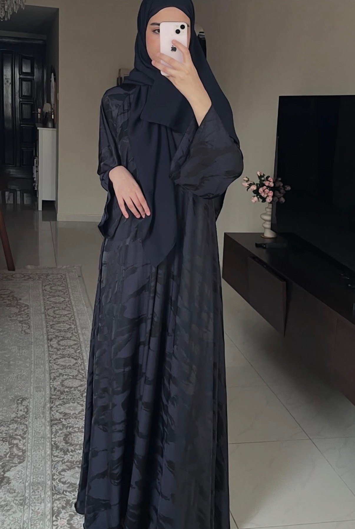 عبايه غيمه لون كحلي - الصورة 4