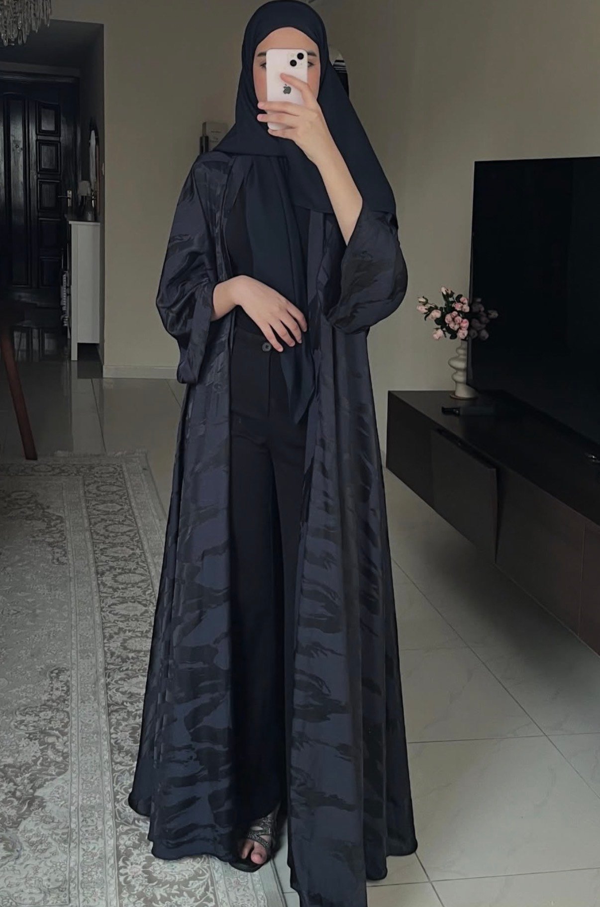 عبايه غيمه لون كحلي - الصورة 5