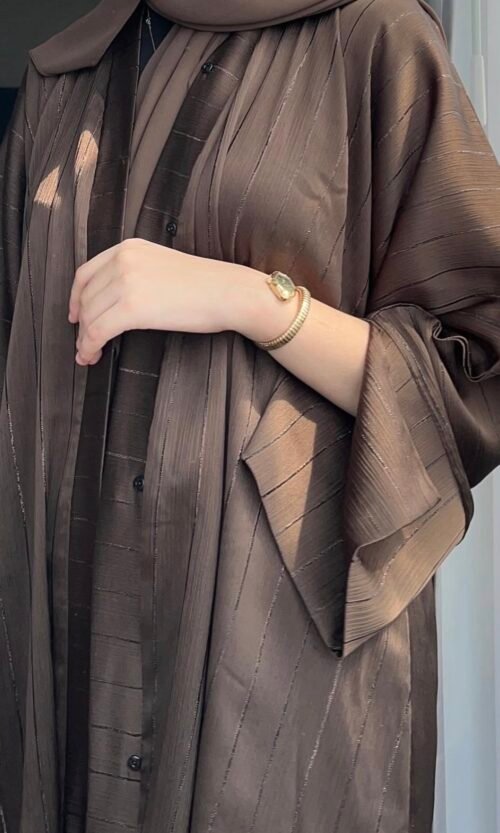 عبايه حسنى لون بني