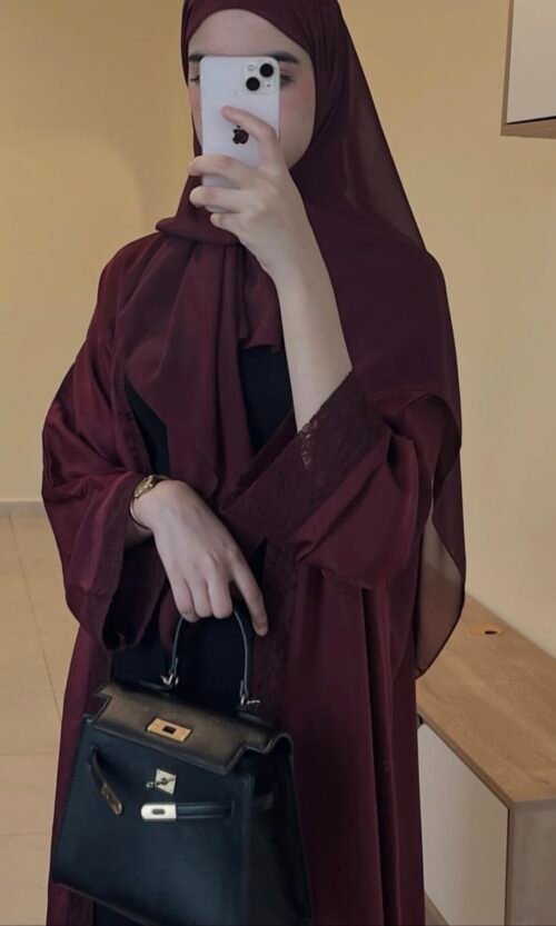 عبايه كشخه لون برغندي