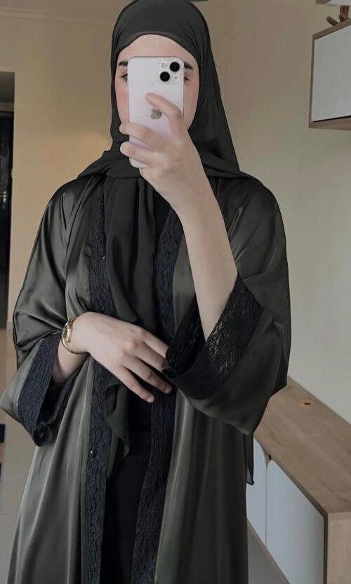 عبايه كشخه لون زيتي