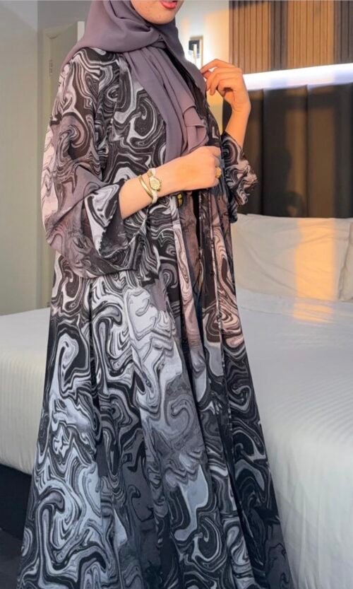 عبايه فاطمه لون رمادي