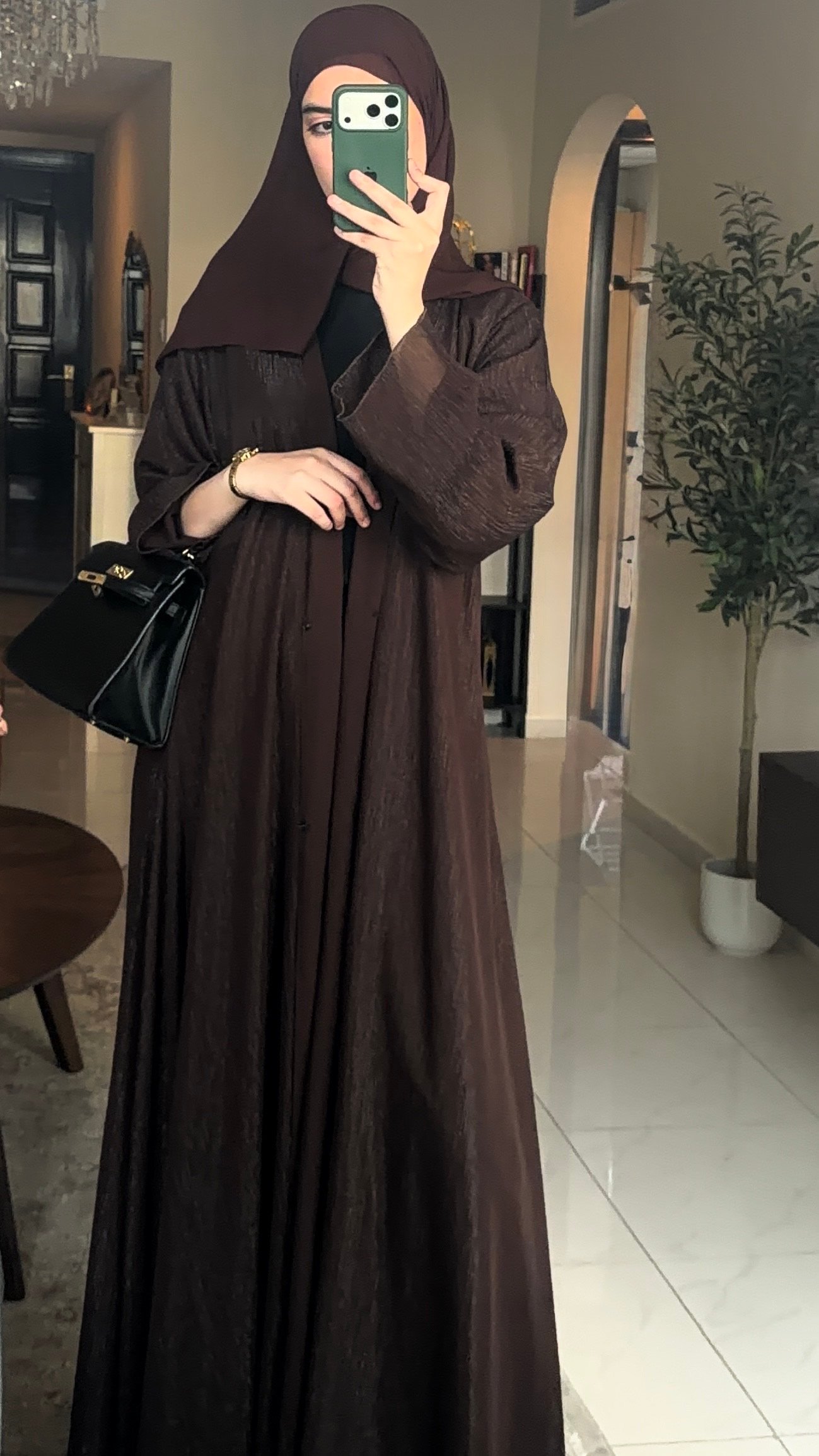 عبايه قمر لون بني - الصورة 5