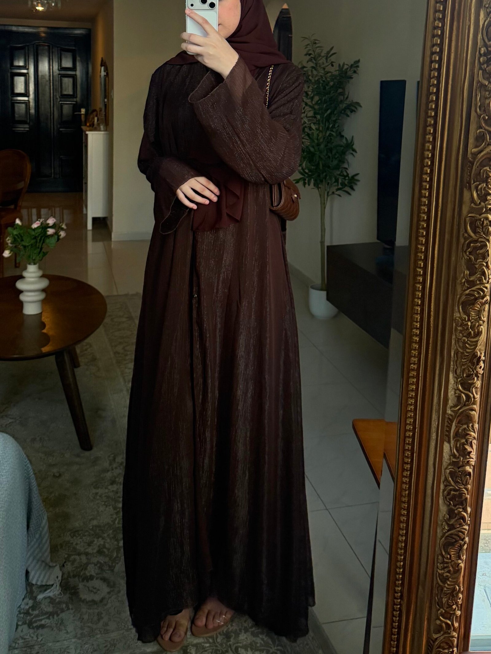 عبايه قمر لون بني - الصورة 3