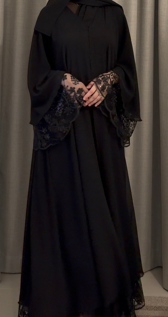 عبايه الدبل شيفون - الصورة 4