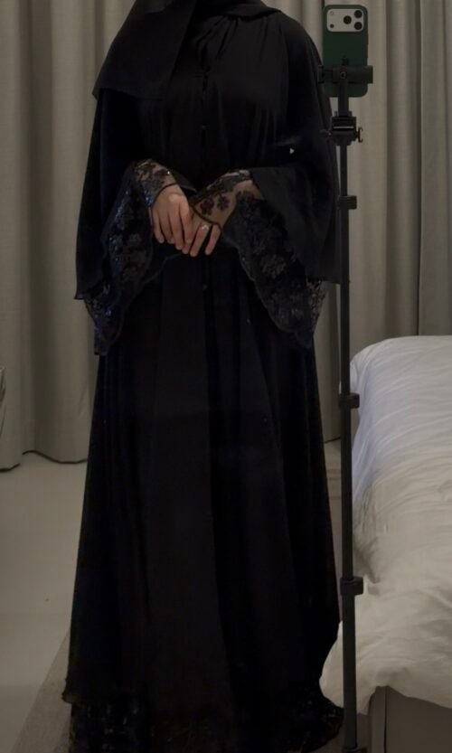 عبايه الدبل شيفون