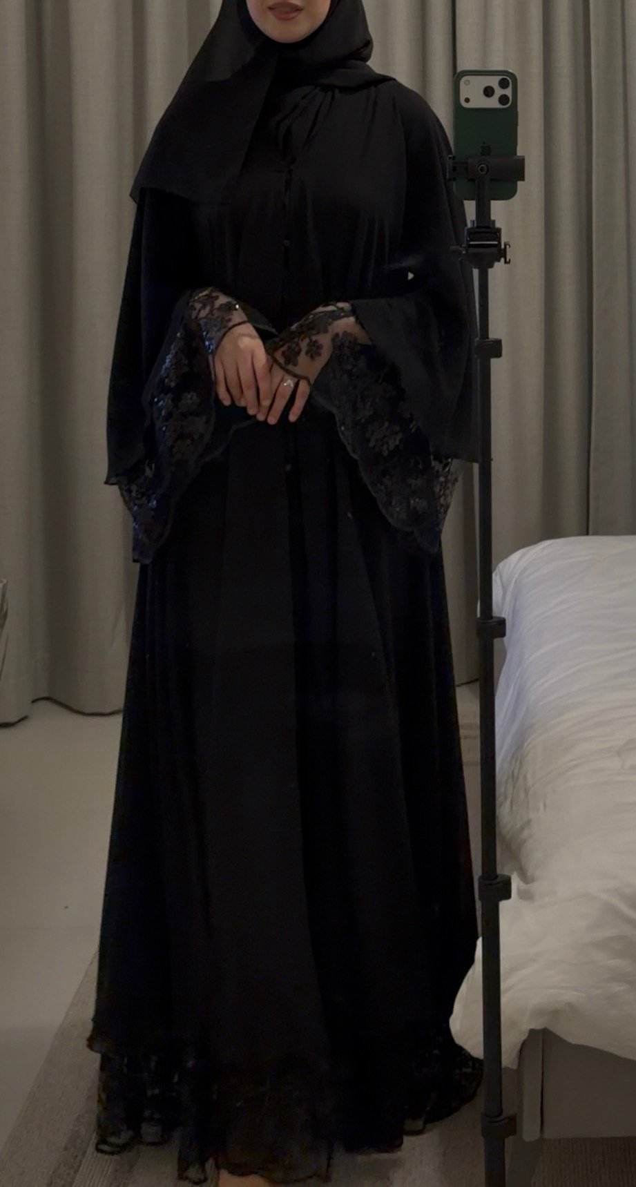 عبايه الدبل شيفون