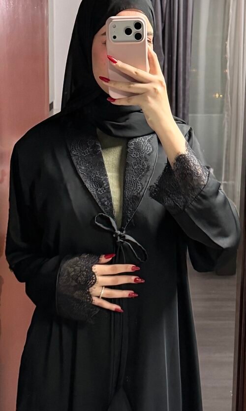 عبايه بليزر ندى ودانتيل